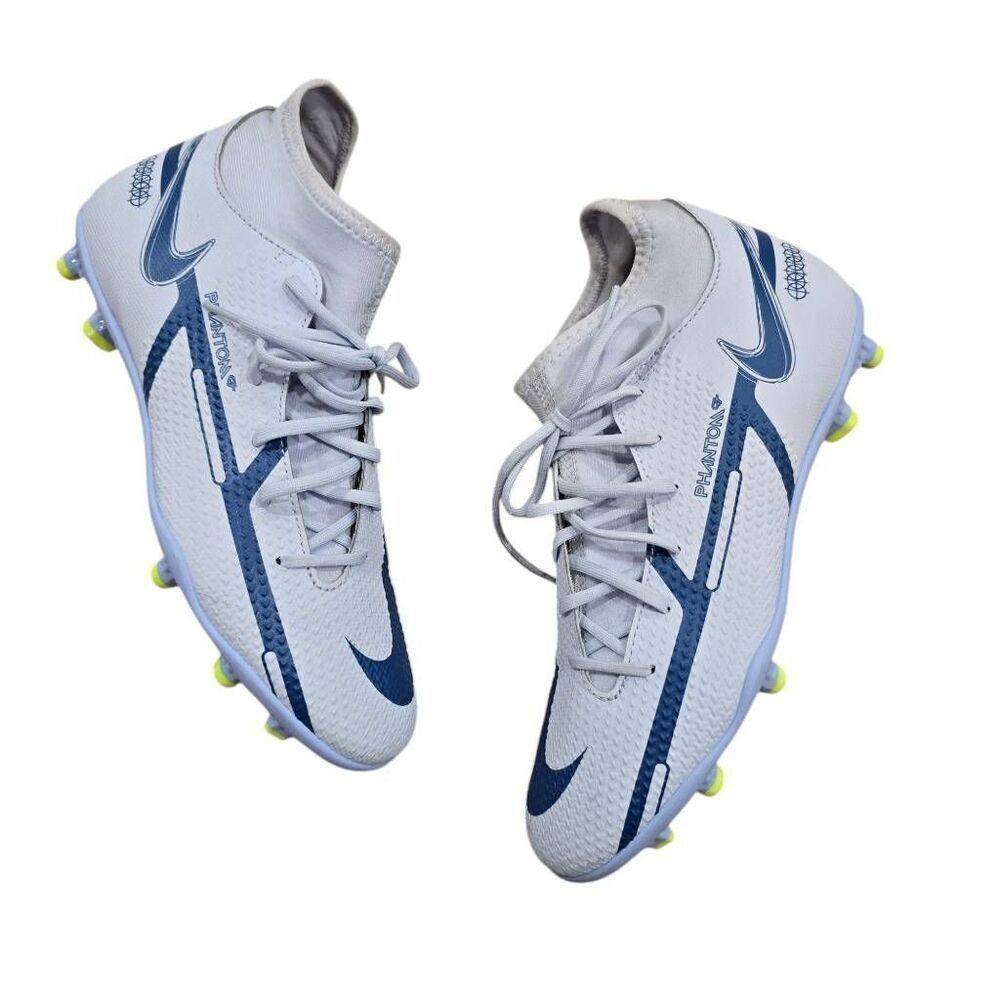 Nike Phantom GT2 Club DF Men's 6.5 White Blue Lace Up‎ Soccer Cleats DC0819-054